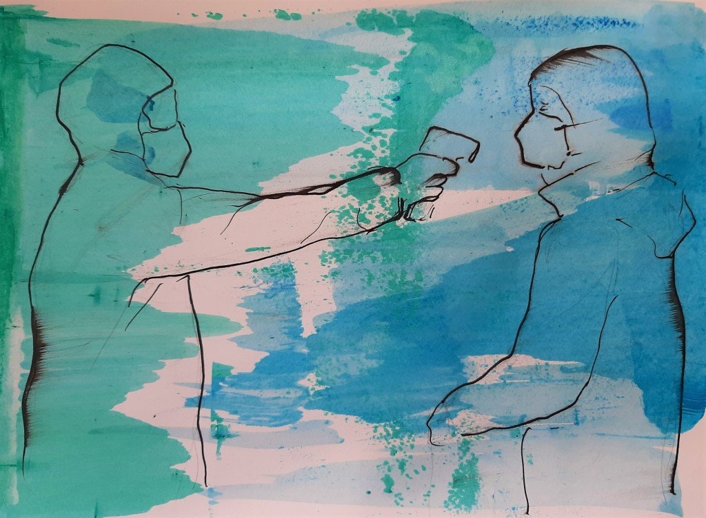 2. Нови ритуали, 20-30 см.туш,акрил,хартия