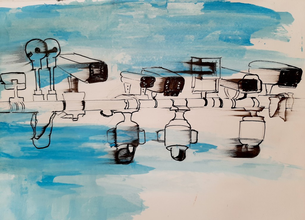 9.Контрол, 29-42 см.туш,акрол,хартия